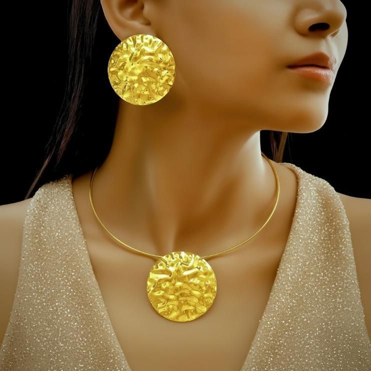 Hammered Designed Jewellery Set