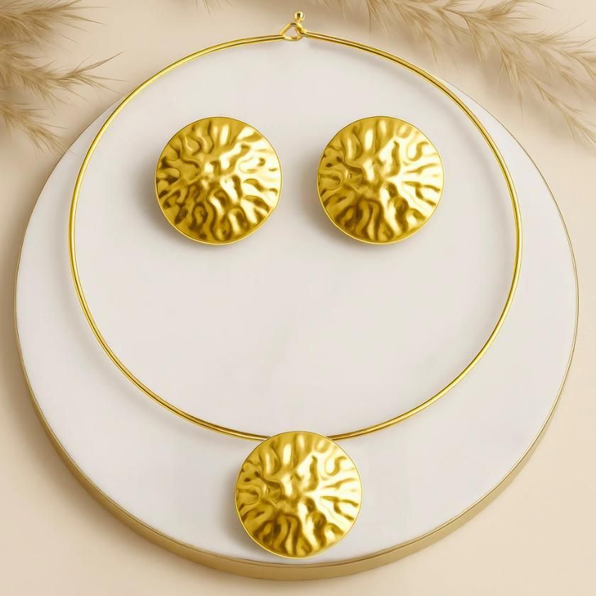 Hammered Designed Jewellery Set