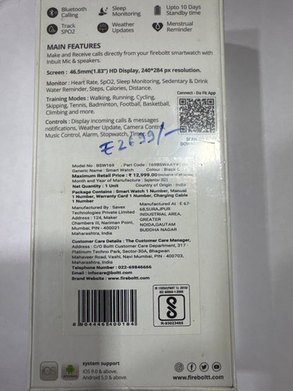 FIRE BOLT Full Touch Display (46.5MM) Bluetooth Calling